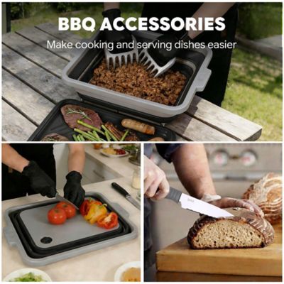 Image showing  9 in 1 Multifunctional Collapsible BBQ Prep Tub Grill Station Black Camping RV Kitchen