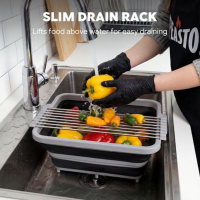 Image showing  9 in 1 Multifunctional Collapsible BBQ Prep Tub Grill Station Black Camping RV Kitchen