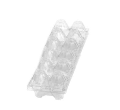 Image showing  1 Pack Clear Plastic Egg Cartons for 12 Chicken Eggs