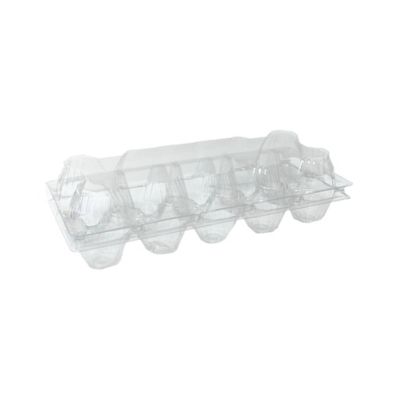Image showing  1 Pack Clear Plastic Egg Cartons for 10 Chicken Eggs