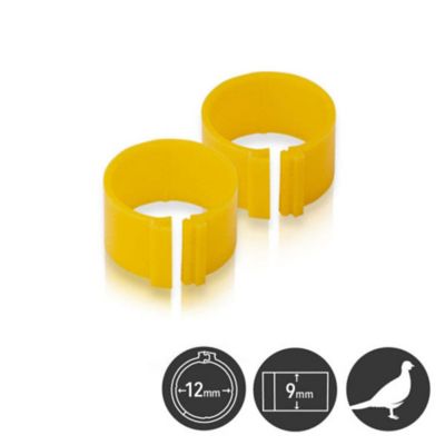 Hatching Time Poultry Leg Bands 12mm Pack Of 25, Yellow