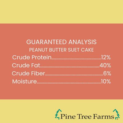 Image showing 6 th Pine Tree Farms Peanut Butter Suet Cakes for Wild Birds 12 oz., Pack of 12