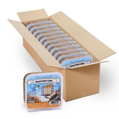 Pine Tree Farms Insect Suet Cakes for Wild Birds 12 oz. (Pack of 12)