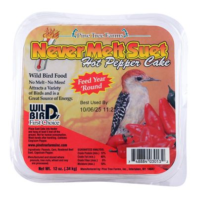Image showing  Never Melt Hot Pepper Suet Cake for Wild Birds, No Mess Bird Suet Cakes, 12 oz., Pack of 12