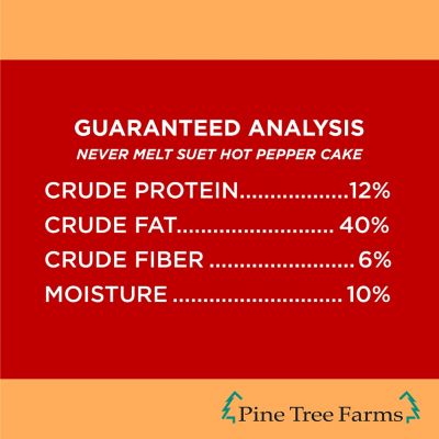 Image showing 7 th Pine Tree Farms Never Melt Hot Pepper Suet Cake for Wild Birds, No Mess Bird Suet Cakes, 12 oz., Pack of 12