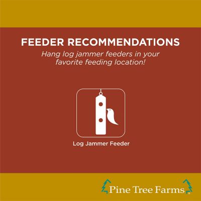 Image showing  Log Jammer Peanut Butter Suet Plugs for Wild Birds, Refills for Log Feeders 9.4 oz., Pack of 12