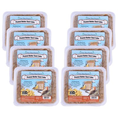 Pine Tree Farms Peanut Butter Suet Cakes for Wild Birds 3 lb., Pack of 8