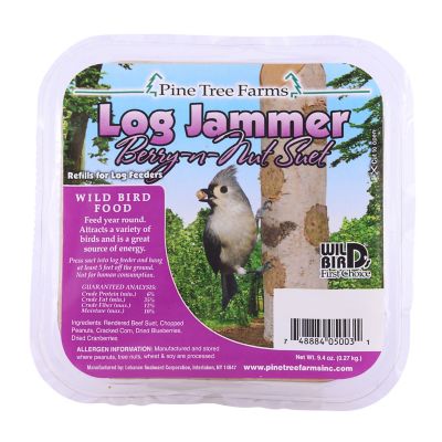 Image showing  Log Jammer Berry-n-Nut Suet Plugs for Wild Birds, Refills for Log Feeders 9.4 oz., Pack of 12