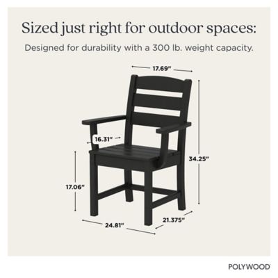 Image showing 5 th POLYWOOD Lakeside 5 pc. Round Farmhouse Dining Set, Teak