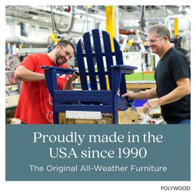 Image showing 8 th POLYWOOD Lakeside 5 pc. Round Farmhouse Dining Set, Teak