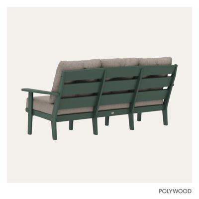 Image showing  Lakeside Deep Seating Sofa in Green / Weathered Tweed