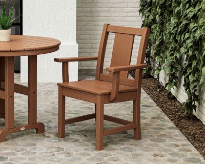 Image showing  Prairie 5 pc. Round Farmhouse Dining Set, Teak