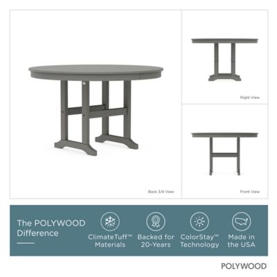 Image showing  Lakeside 5 pc. Round Farmhouse Dining Set, Slate Grey