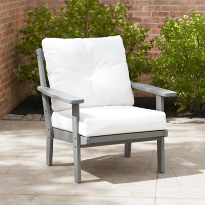 Image showing  Prairie Deep Seating Chair in Slate Grey/Natural Linen