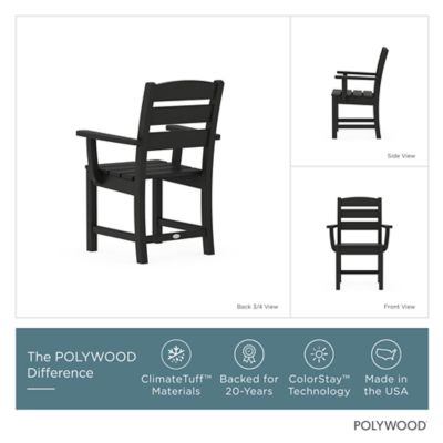 Image showing  Lakeside 7 pc. Farmhouse Dining Set with Trestle Legs, Black