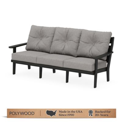 Image showing  Lakeside Deep Seating Sofa in Black/Grey Mist