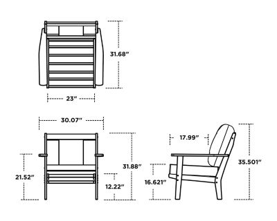 Image showing  Prairie Deep Seating Chair in Green/Weathered Tweed