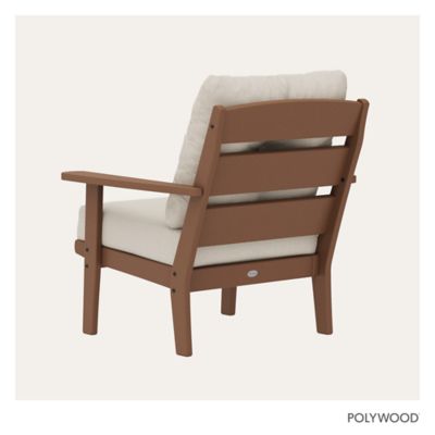 Image showing  Lakeside Deep Seating Chair in Teak / Dune Burlap