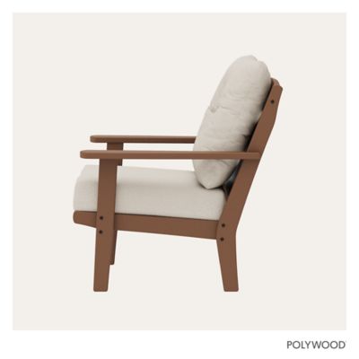 Image showing  Lakeside Deep Seating Chair in Teak / Dune Burlap