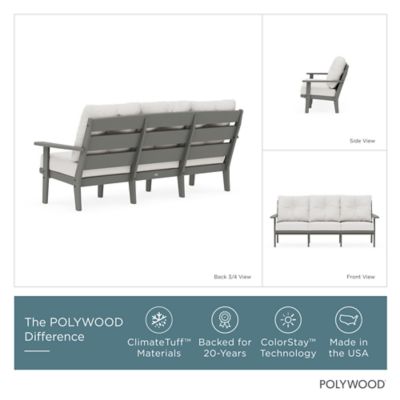 Image showing  Lakeside Deep Seating Sofa in Slate/Grey Linen