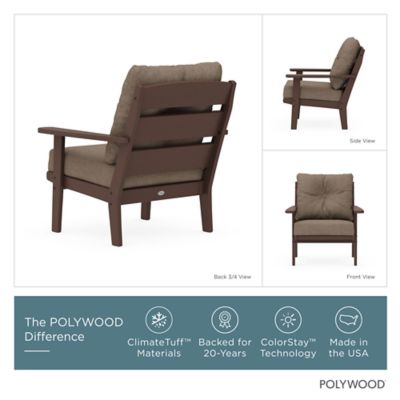 Image showing  Lakeside Deep Seating Chair in Mahogany Burlap