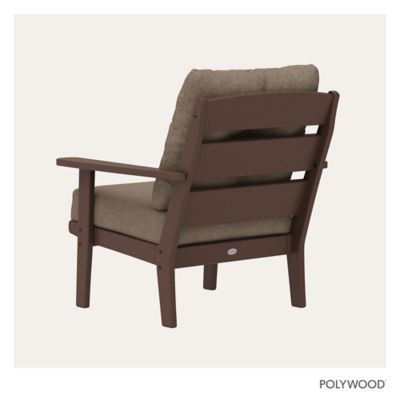 Image showing  Lakeside Deep Seating Chair in Mahogany Burlap
