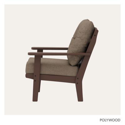 Image showing  Lakeside Deep Seating Chair in Mahogany Burlap