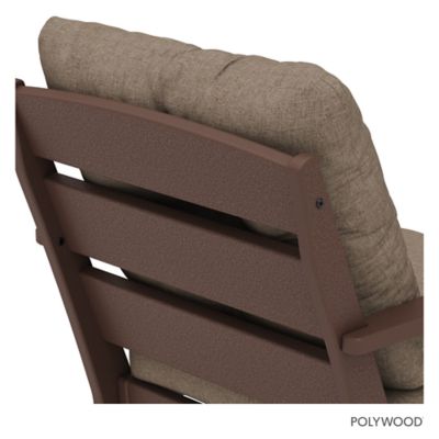Image showing 5 th POLYWOOD Lakeside Deep Seating Chair in Mahogany Burlap