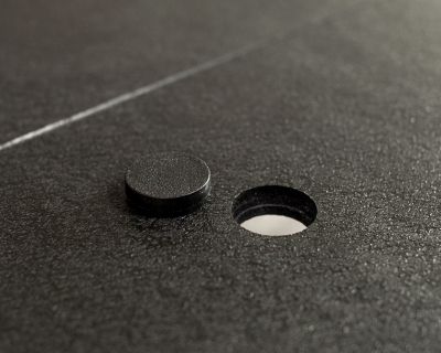 Image showing  Prairie 7 pc. Farmhouse Dining Set with Trestle Legs in Black