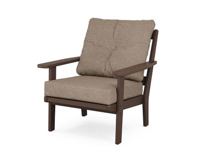 POLYWOOD Prairie Deep Seating Chair in Mahogany Spiced Burlap