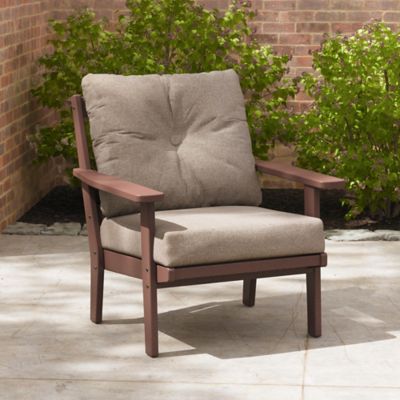 Image showing  Prairie Deep Seating Chair in Mahogany Spiced Burlap