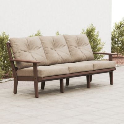 Image showing  Prairie Deep Seating Sofa Mahogony Spiced Burlap