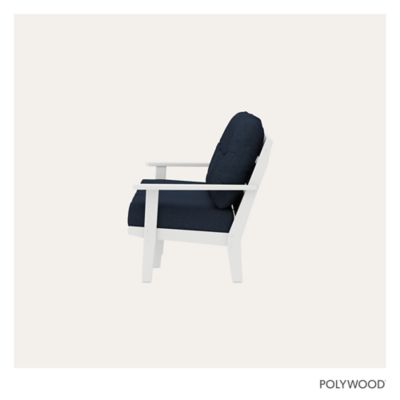 Image showing  Lakeside Deep Seating Sofa in White/Marine Indigo