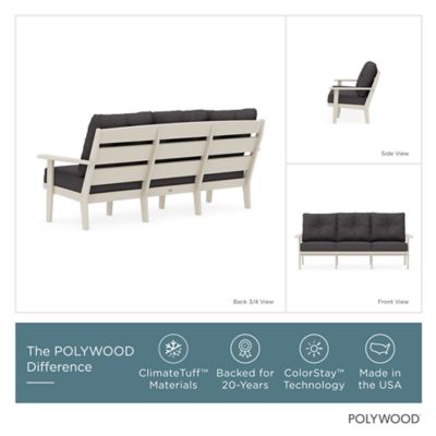 Image showing  Lakeside Deep Seating Sofa in Sand/Ash Charcoal