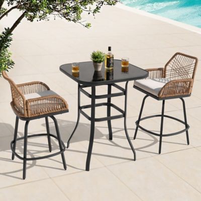 Nuu Garden Outdoor 3 pc. Bar Set, Stools and Table