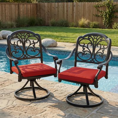 Nuu Garden Aluminum Swivel Dining Chairs, 2 pc.