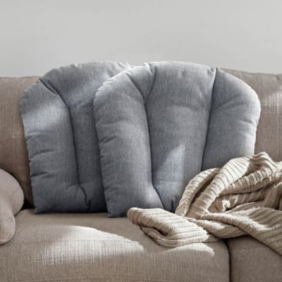 Nuu Garden Outdoor 17 x 17 x 3.35in. Gray Throw Pillows, 2 pk.