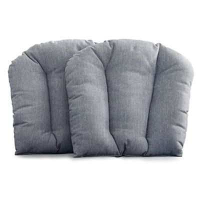 Image showing  Outdoor 17 x 17 x 3.35in. Gray Throw Pillows, 2 pk.