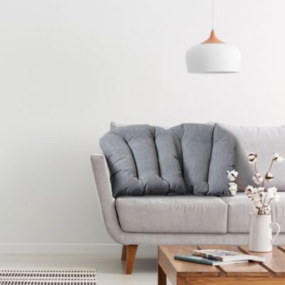 Image showing  Outdoor 17 x 17 x 3.35in. Gray Throw Pillows, 2 pk.