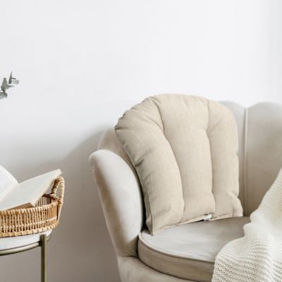 Image showing  Outdoor 17 x 20 x 3.15in. Beige Throw Pillows, Olefin, 2 pk.