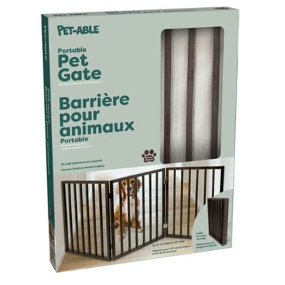 Image showing  Premium F5885 Wooden Pet Gate Z Pattern No Wall Attachments