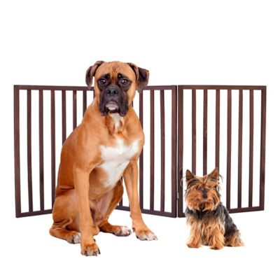 Image showing  Premium F5885 Wooden Pet Gate Z Pattern No Wall Attachments