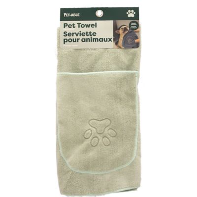 Pet-Able Grey F9389GY Flufftastic Ultra-Soft 100% Microfiber Pet Towel
