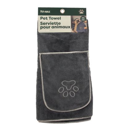 Image showing  Grey F9389GY Flufftastic Ultra-Soft 100% Microfiber Pet Towel