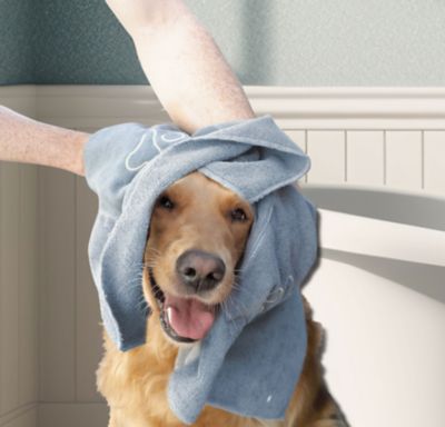 Image showing  Grey F9389GY Flufftastic Ultra-Soft 100% Microfiber Pet Towel