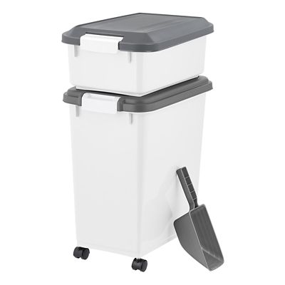 Image showing  Airtight Plastic Pet Food Storage Container and Treat Box