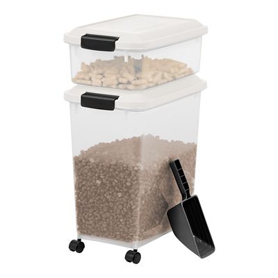 Image showing  Airtight Plastic Pet Food Storage Container, Treat Box and Scoop