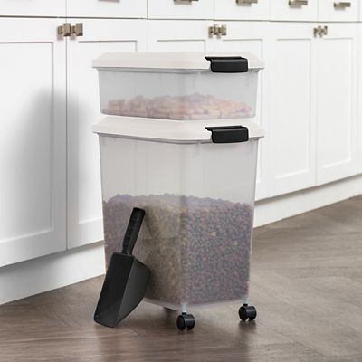 Image showing  Airtight Plastic Pet Food Storage Container, Treat Box and Scoop