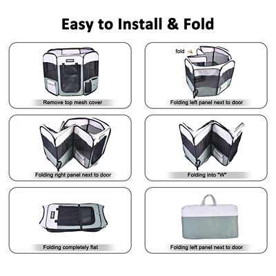 Image showing 2 th GOOPAWS Soft-Sided Dog & Cat Playpen
