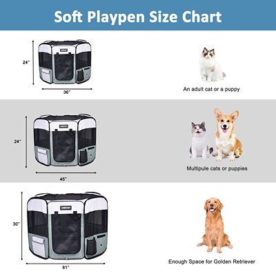 Image showing 4 th GOOPAWS Soft-Sided Dog & Cat Playpen